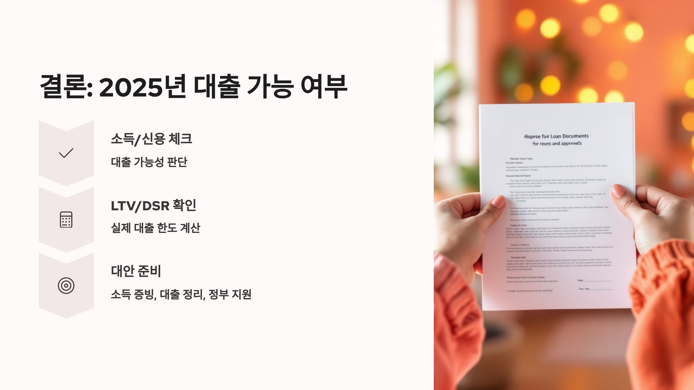2025 대출 가능여부를 알기 위해서 체크 해야할 것 마지막 점검 리스트