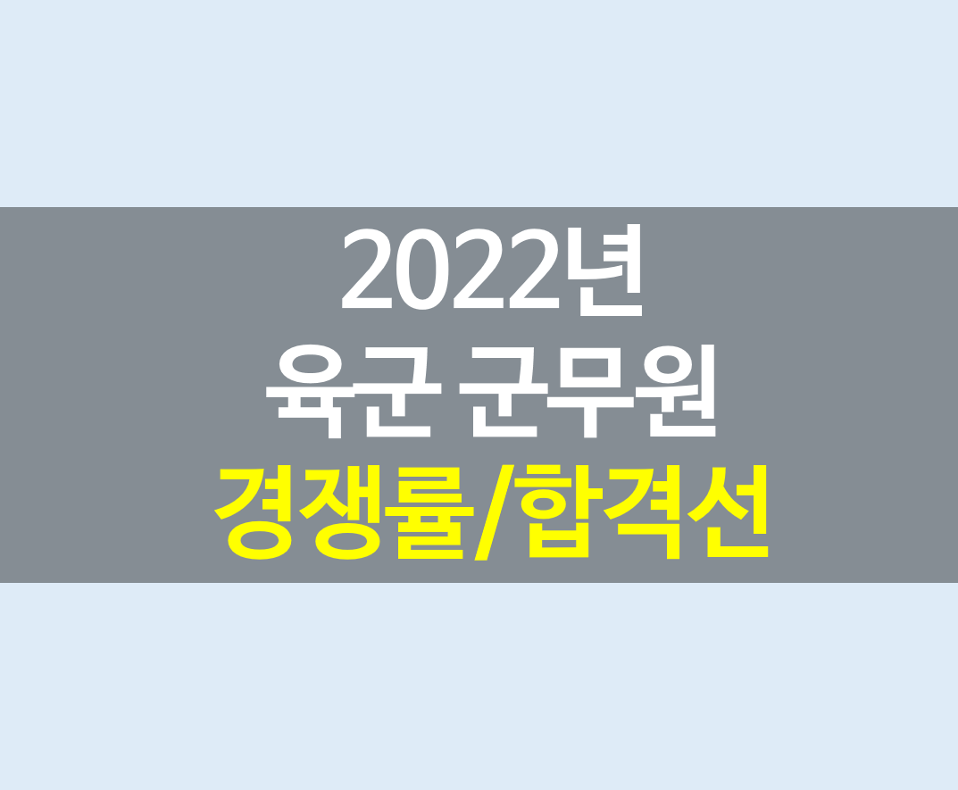 2022년 육군 군무원 경쟁률 및 합격선