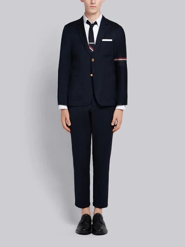  [THOM BROWNE] 톰브라운 RWB 스트라이프 패치 포켓 스포츠 코트 3버튼 MJU500A04348415