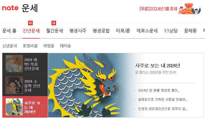 네이트 신년운세