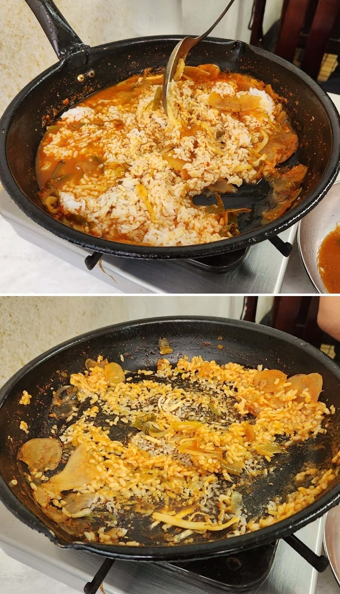 대전-소나무집-오징어찌개-볶음밥-사진