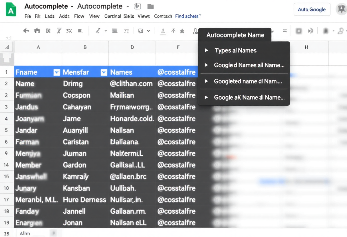 구글시트 입력값 자동완성 기능 활성화 및 커스터마이징 가이드