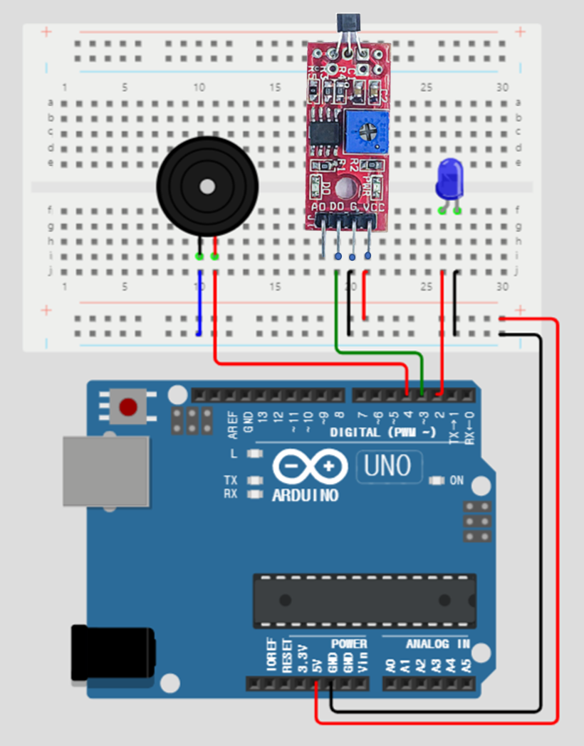 아두이노 냉장고문 알람 회로