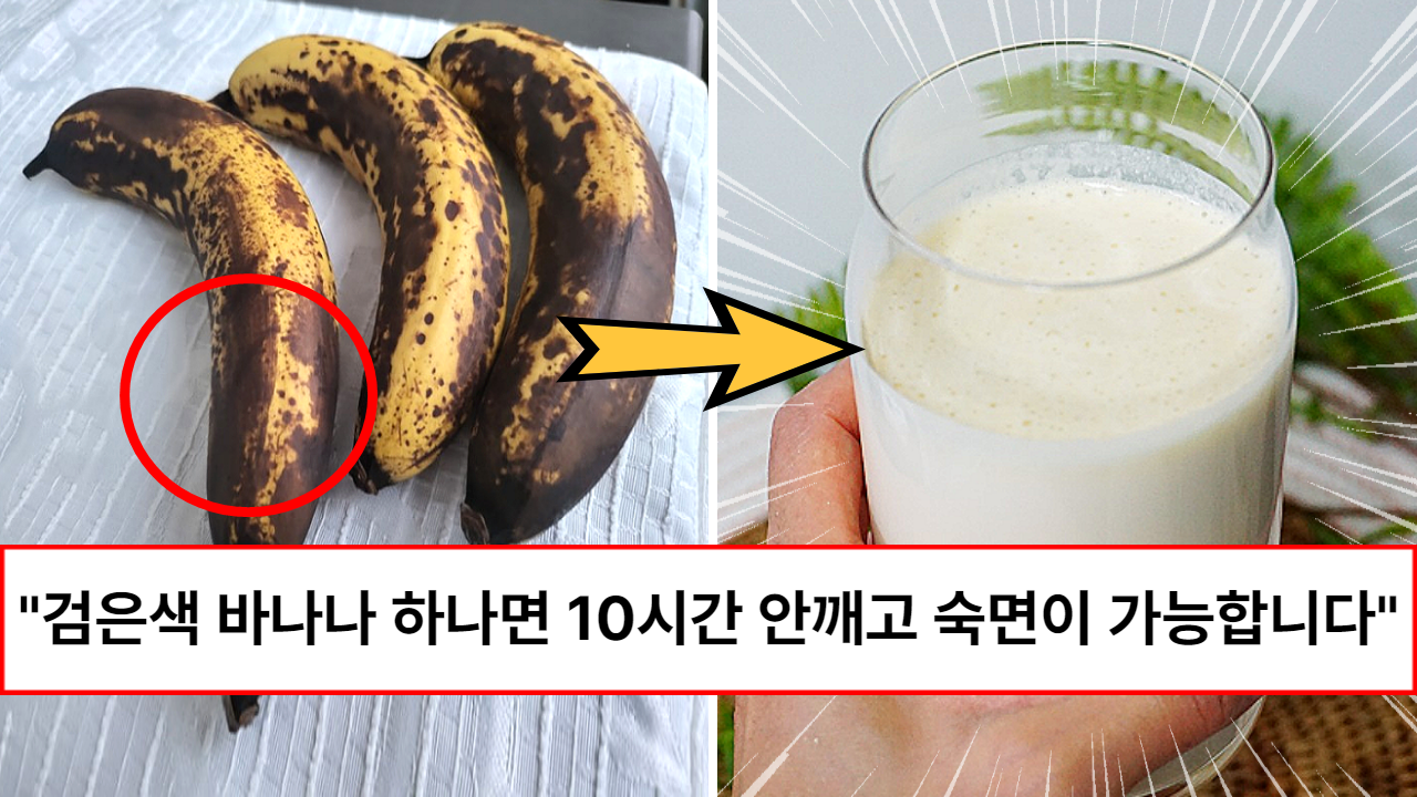 “밤늦게 먹어야 약이 됩니다” 먹으면 딱 10분 안에 숙면을 취하게 된다는 역대급 완숙 바나나두부 쉐이크