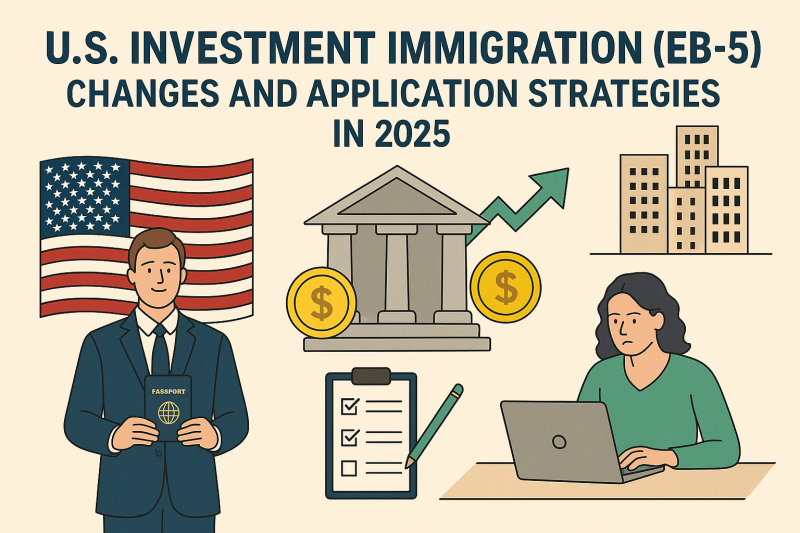 Infographic Summarizing U.S. EB-5 Investment Immigration Changes and Application Strategies for 2025