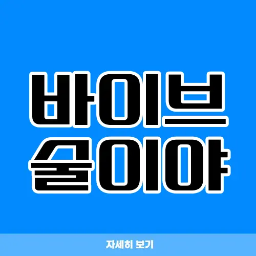 바이브 술이야