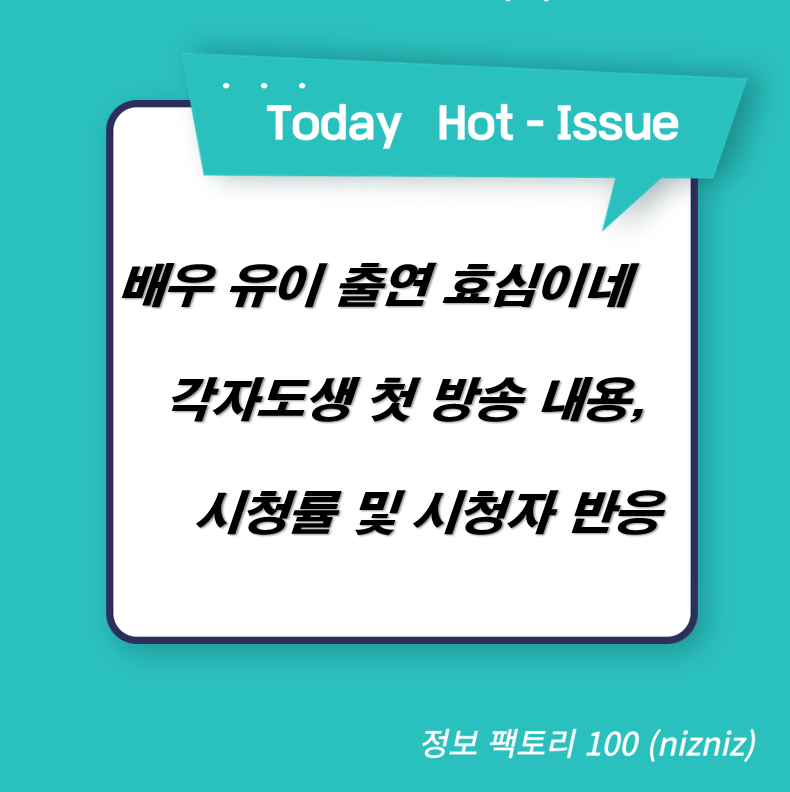  배우 유이 출연 효심이네 각자도생 첫방송 내용, 시청률 및 시청자 반응