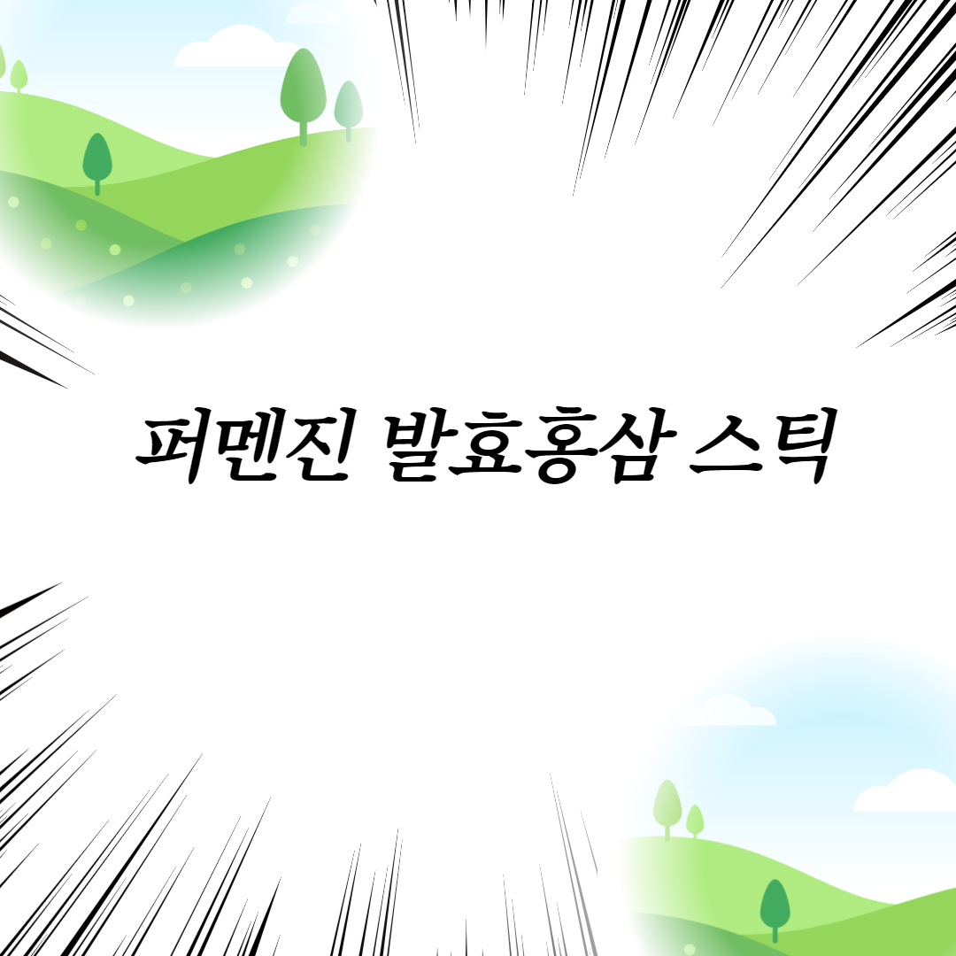  퍼멘진 발효홍삼 스틱
