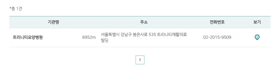 연명의료기관 상세 리스트