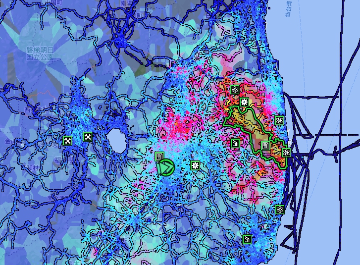 방사선량 측정 지도 세이프캐스트 맵