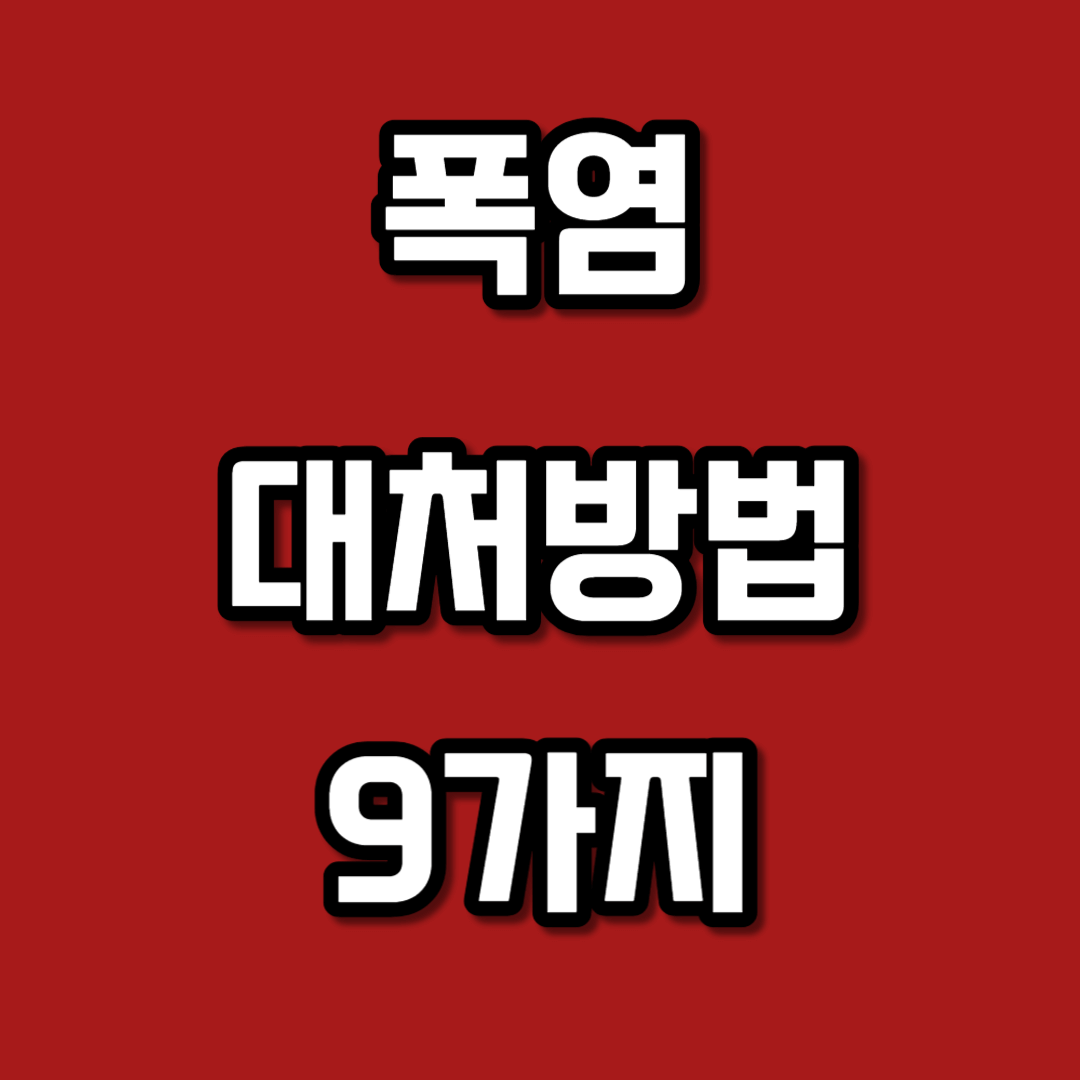 폭염 대처방법