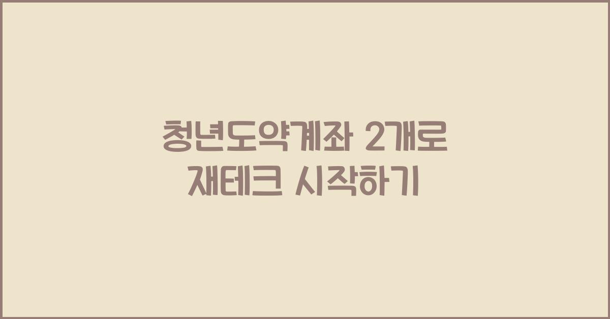 청년도약계좌 2개