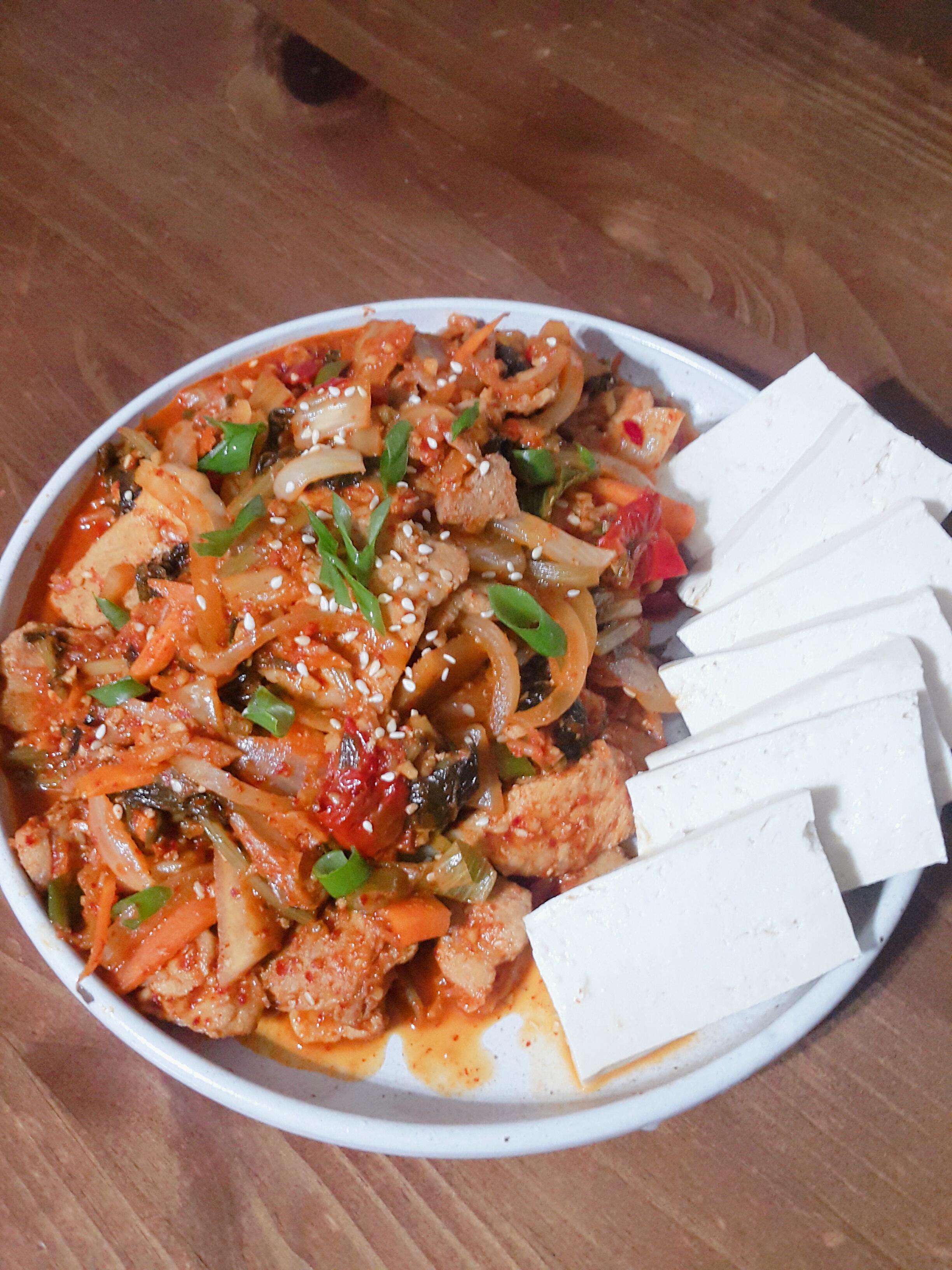  두부김치레시피-삼겹살 넣은 볶음 김치 그리고 Hake 반찬!