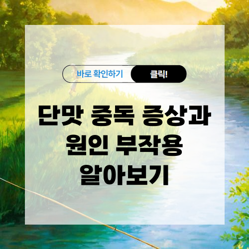 단맛 중독 증상과 원인 부작용 알아보기