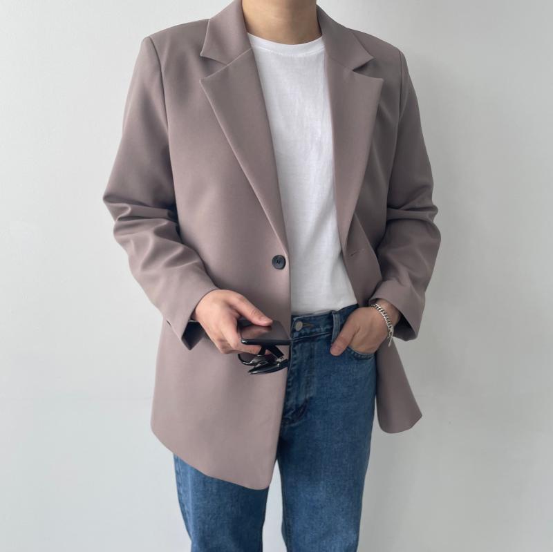 남자봄자켓 베이지 남자오버핏블레이저 남자마이