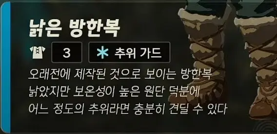 낡은 방한복