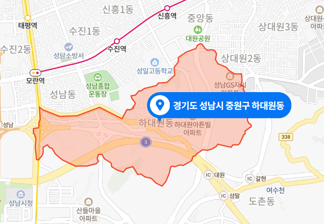  경기도 성남시 하대원동 모란시장 사거리 승용차 신호등 충돌→화재사고 (2021년 3월 24일)