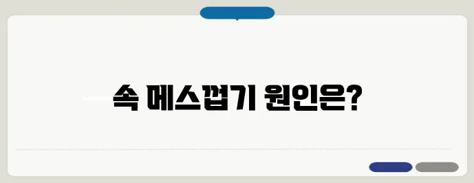 속이 메스껍고 토할 듯한 느낌 원인과 대처법