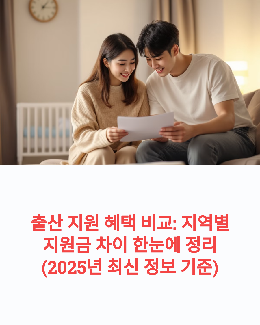 출산 지원 혜택 비교 지역별 지원금 차이 한눈에 정리 (2025년 최신 정보 기준)