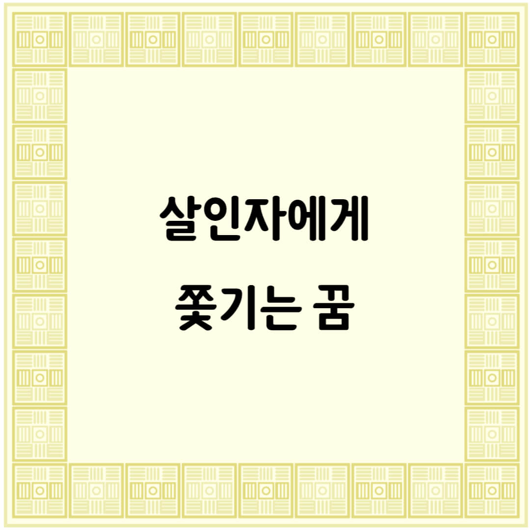  살인자에게 쫓기는 꿈