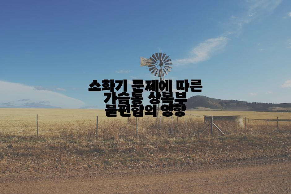 소화기 문제에 따른 가슴통 상복부 불편함의 영향