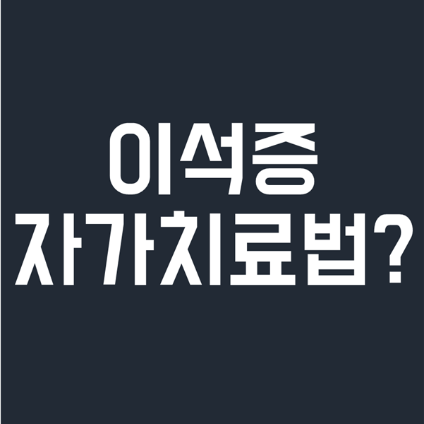  이석증 자가치료 - 현직 이비인후과 직원이 알려주는 이석증