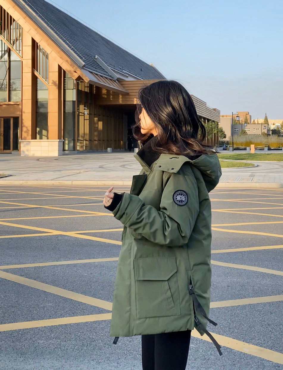  [CANADA GOOSE] 캐나다구스 야상 파카 블랙 라벨 카키 자켓