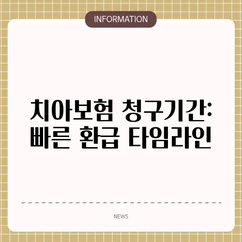 치아보험 청구기간: 빠른 환급 타임라인