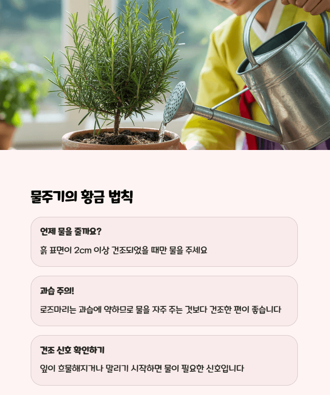 로즈마리 물주기