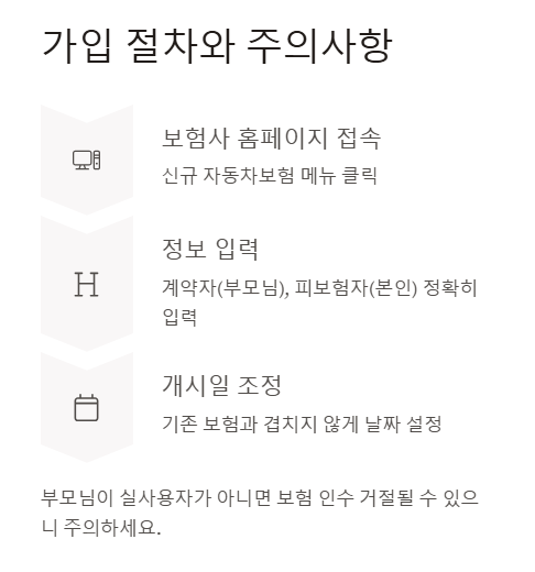 가입 절차와 주의사항