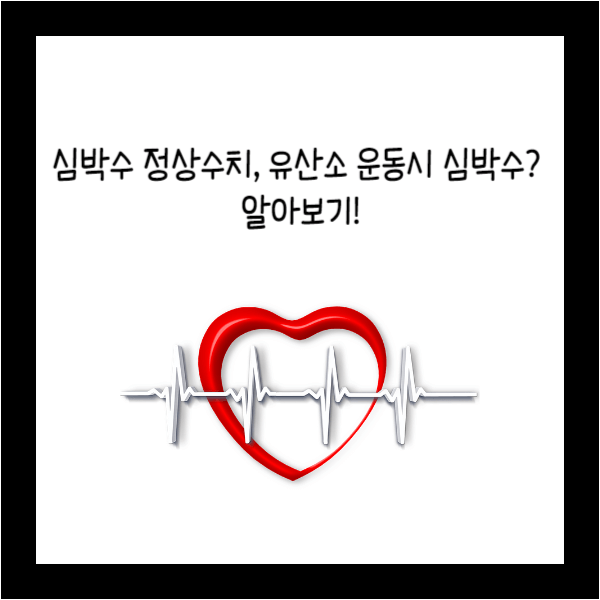  심박수 정상수치, 유산소 운동시 심박수? 알아보기!