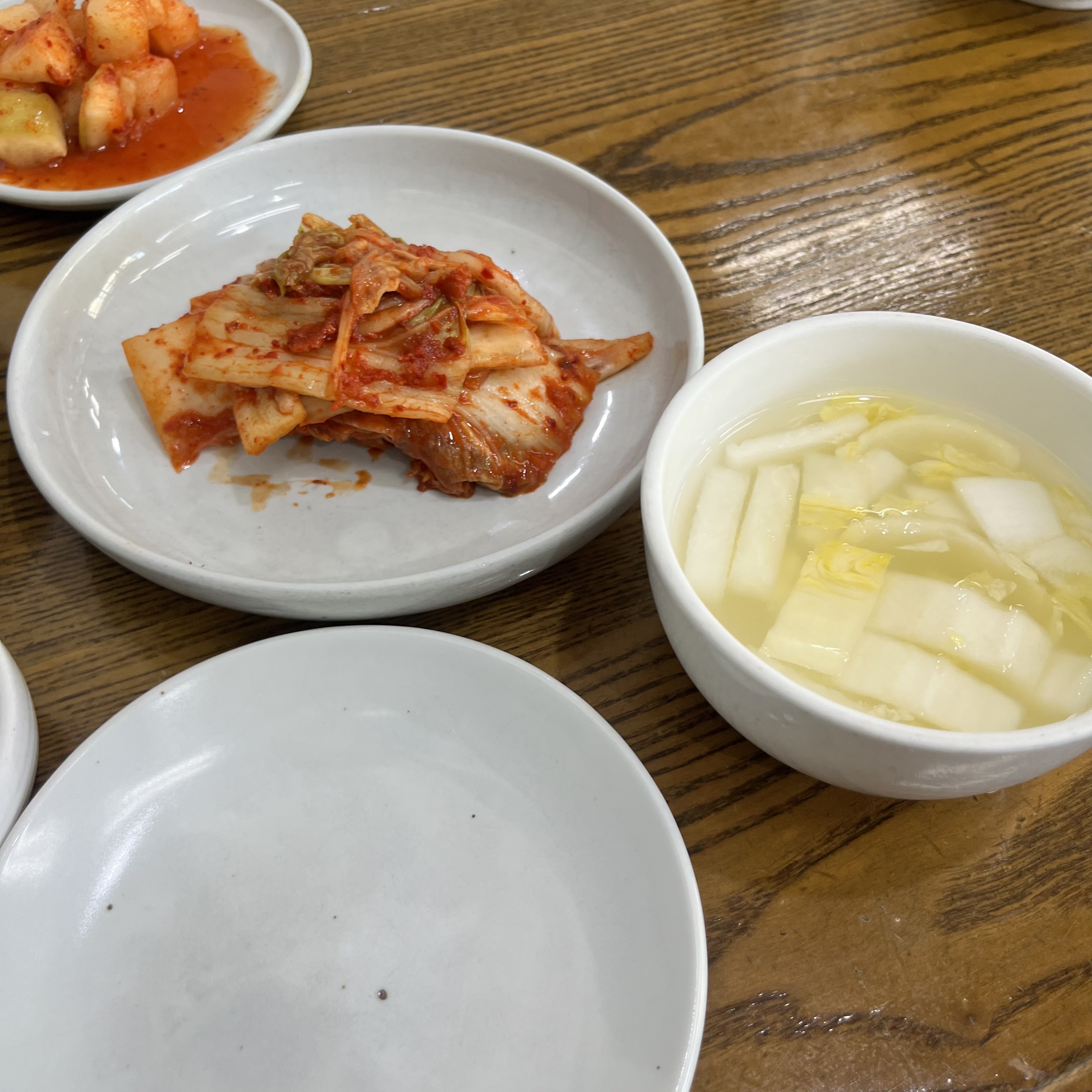 누룽지백숙 김치