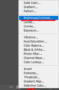 Creat-adjustment-layer-Brightness/Contrast