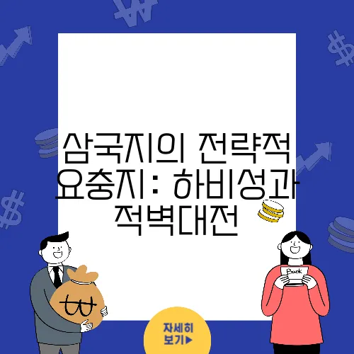 삼국지의 전략적 요충지: 하비성과 적벽대전