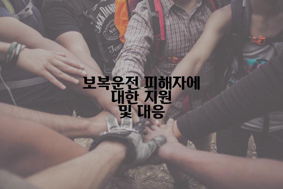 보복운전 피해자에 대한 지원 및 대응