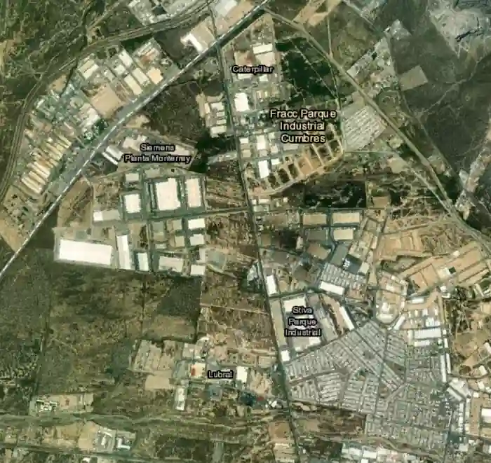 그림 4. 기존 구축되어 있는 산업 단지 위성 사진 (출처: TESLARATI)