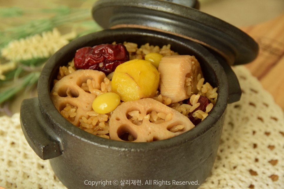 찰밥맛있게만드는 영양밥 만들기 연근밥 영양찰밥 16
