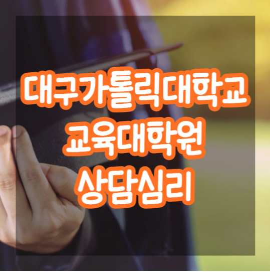 대구가톨릭대학교 교육대학원 준비과정(비전공자를 위한 상담심리전공 준비과정) 1