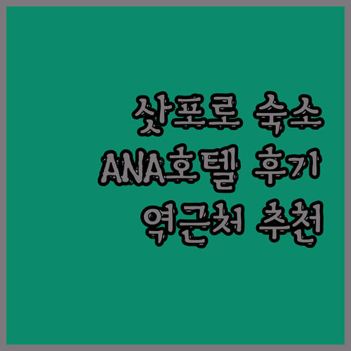삿포로 숙소 고민 끝 ANA Crow
