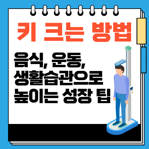 키 크는 법: 음식, 운동, 생활습관으로 높이는 성장 팁