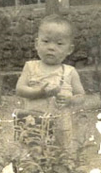 원희룡 어린시절의 흑백 사진 대략 3살 정도 모습
