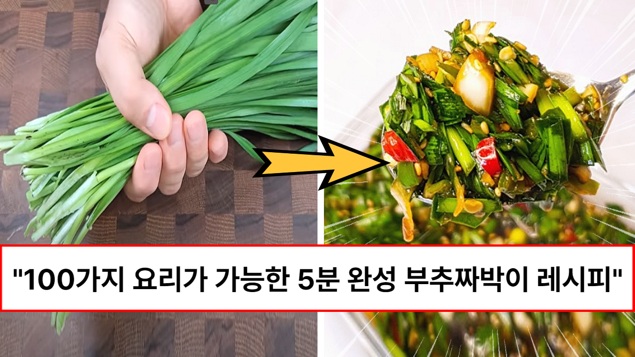 “5분만에 최강 밥도둑이 완성됩니다” 한 번 만들어 두고 온 식구가 일주일 넉넉하게 먹을 수 있는 부추짜박이 레시피 “5분만에 최강 밥도둑이 완성됩니다” 한 번 만들어 두고 온 식구가 일주일 넉넉하게 먹을 수 있는 부추짜박이 레시피