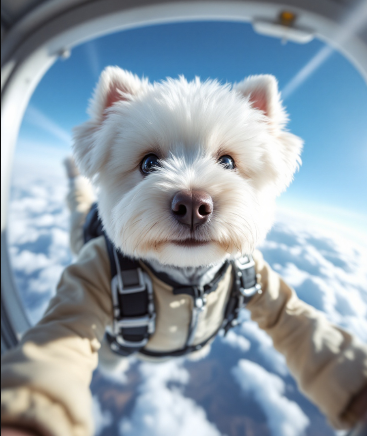 Skydiving Pup