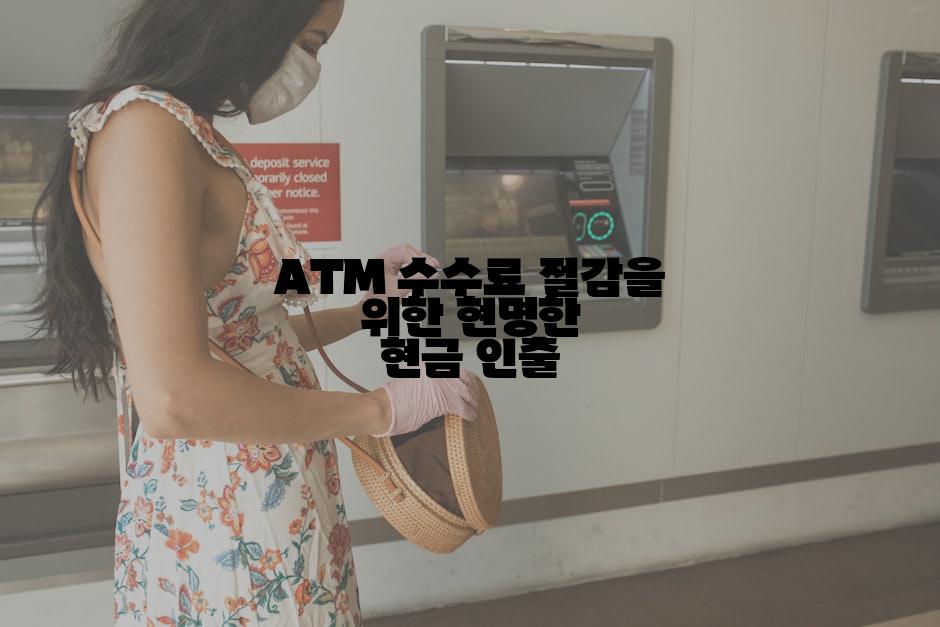 ATM 수수료 절감을 위한 현명한 현금 인출