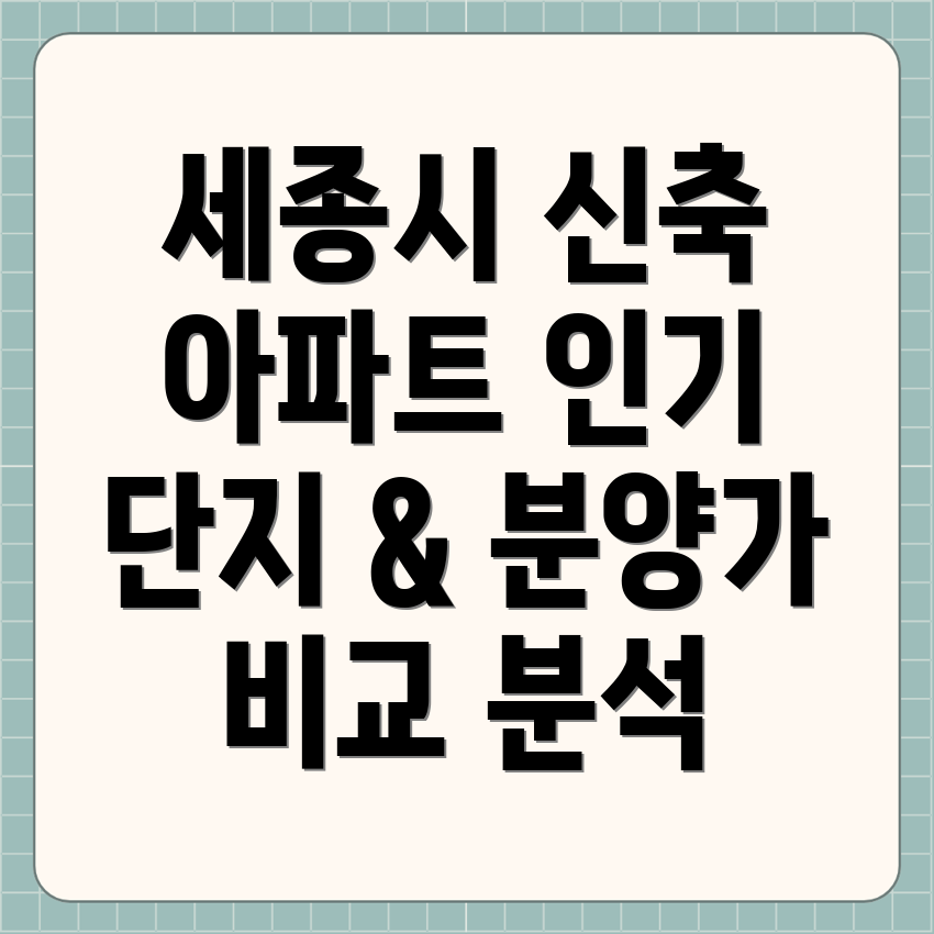 세종시 한솔동 신축 아파트