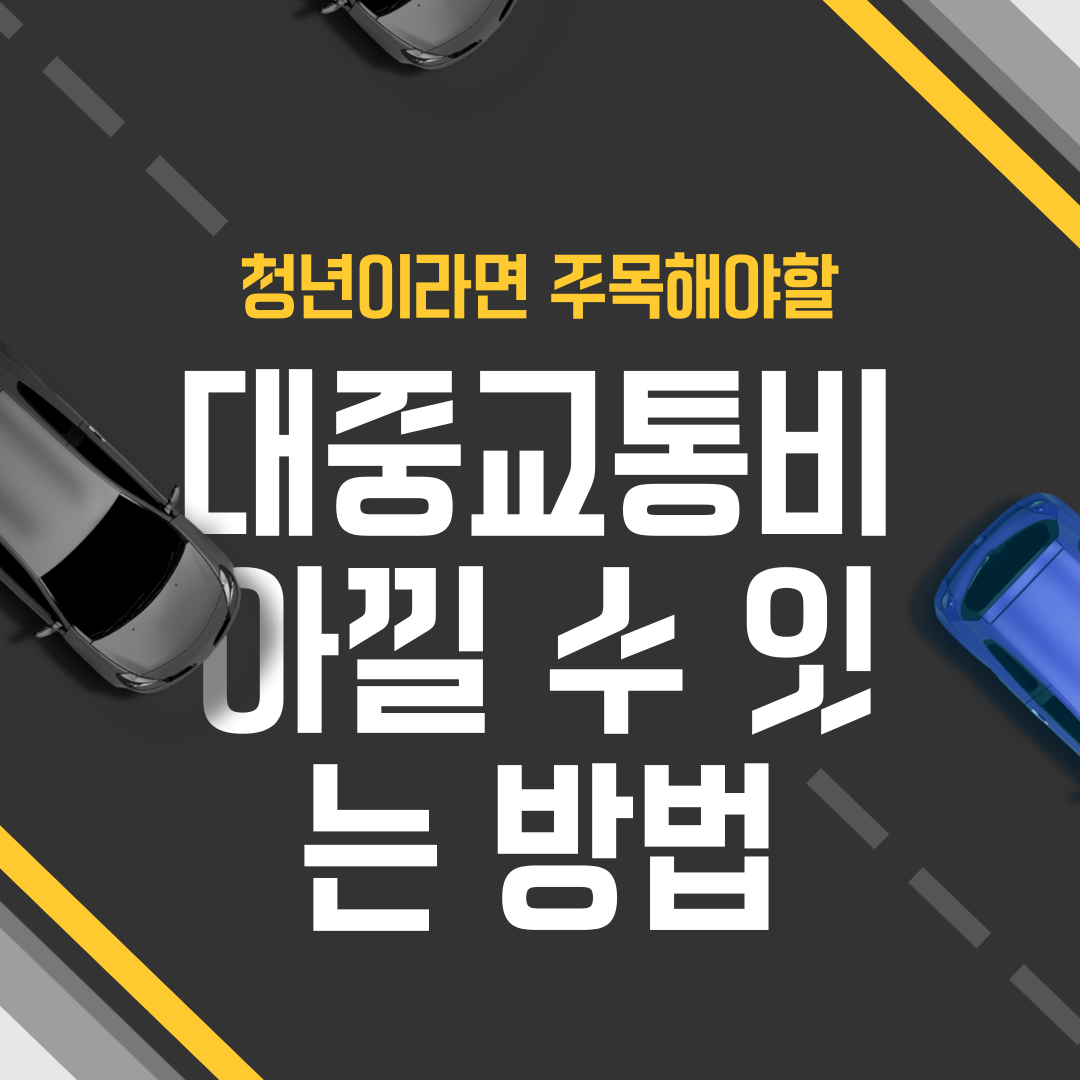  대중교통비 한달 최대 2만원 가량 아끼는 법