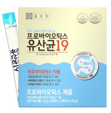 종근당 프로바이오틱스 유산균 19&#44; 60포&#44; 2g&#44; 60개입