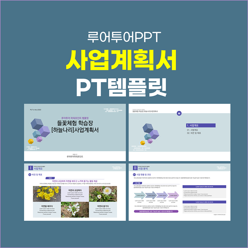  사업계획서 파워포인트 양식-루어투어 제안서 ppt템플릿