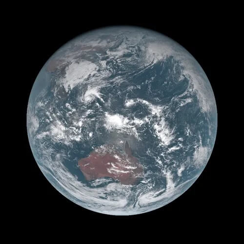 우주에서 바라본 지구의 모습