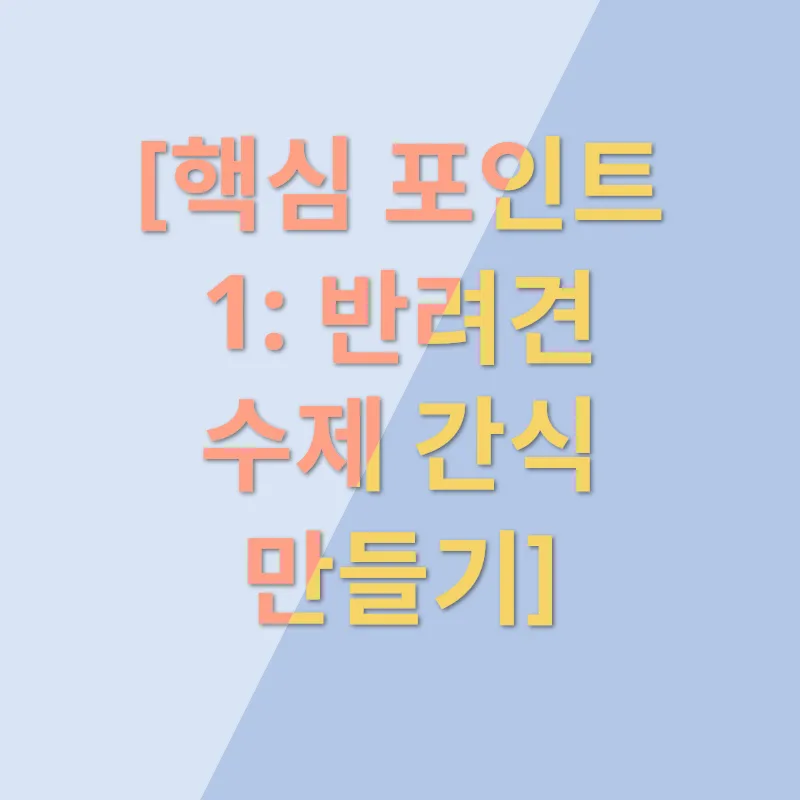 반려견 수제 간식 만들기_1
